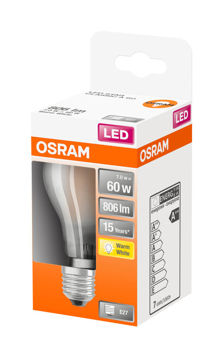 Normallampa LED Frostad 7W Osram